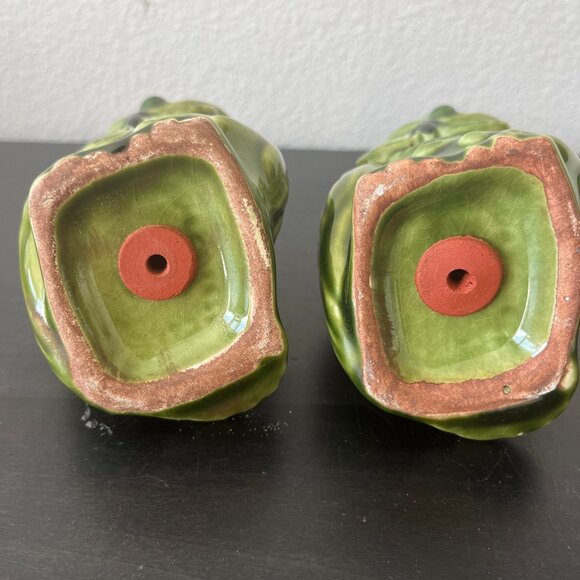 Deforest of California Green Owl Salt & Pepper Shakers // 5" Tall // Vintage 197 - Picture 4 of 4